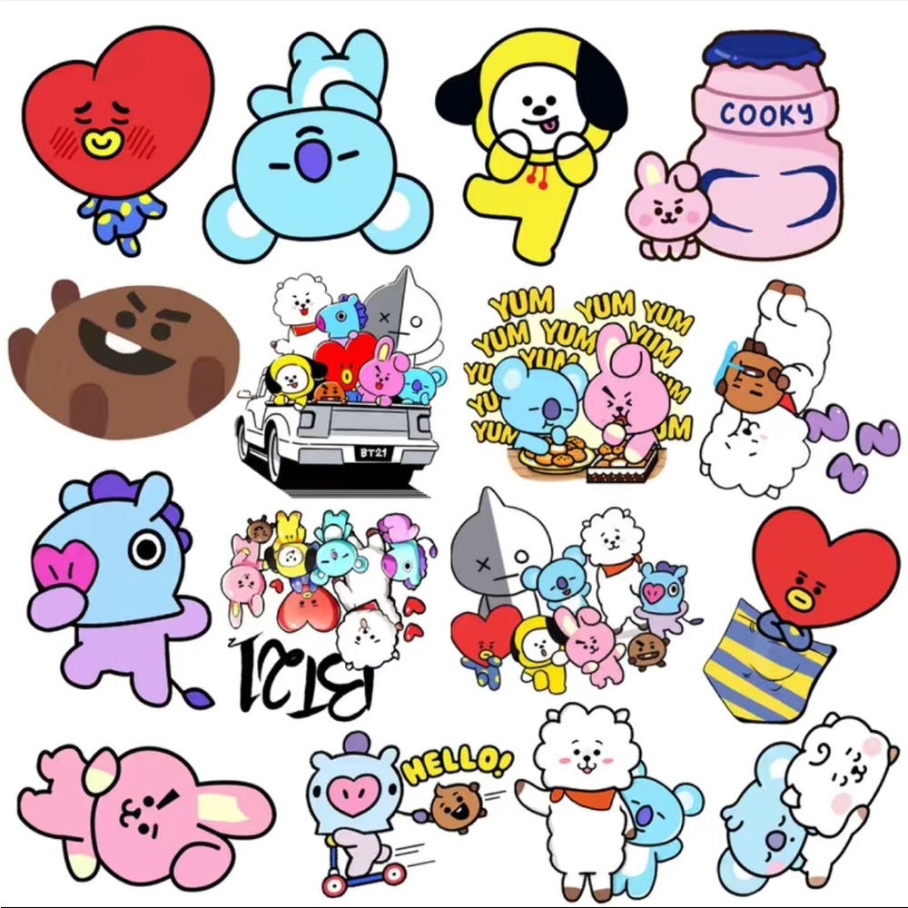 NWT 50 Piece BTS BT21 Stickers - BTS Fans!! - Picture 3 of 5